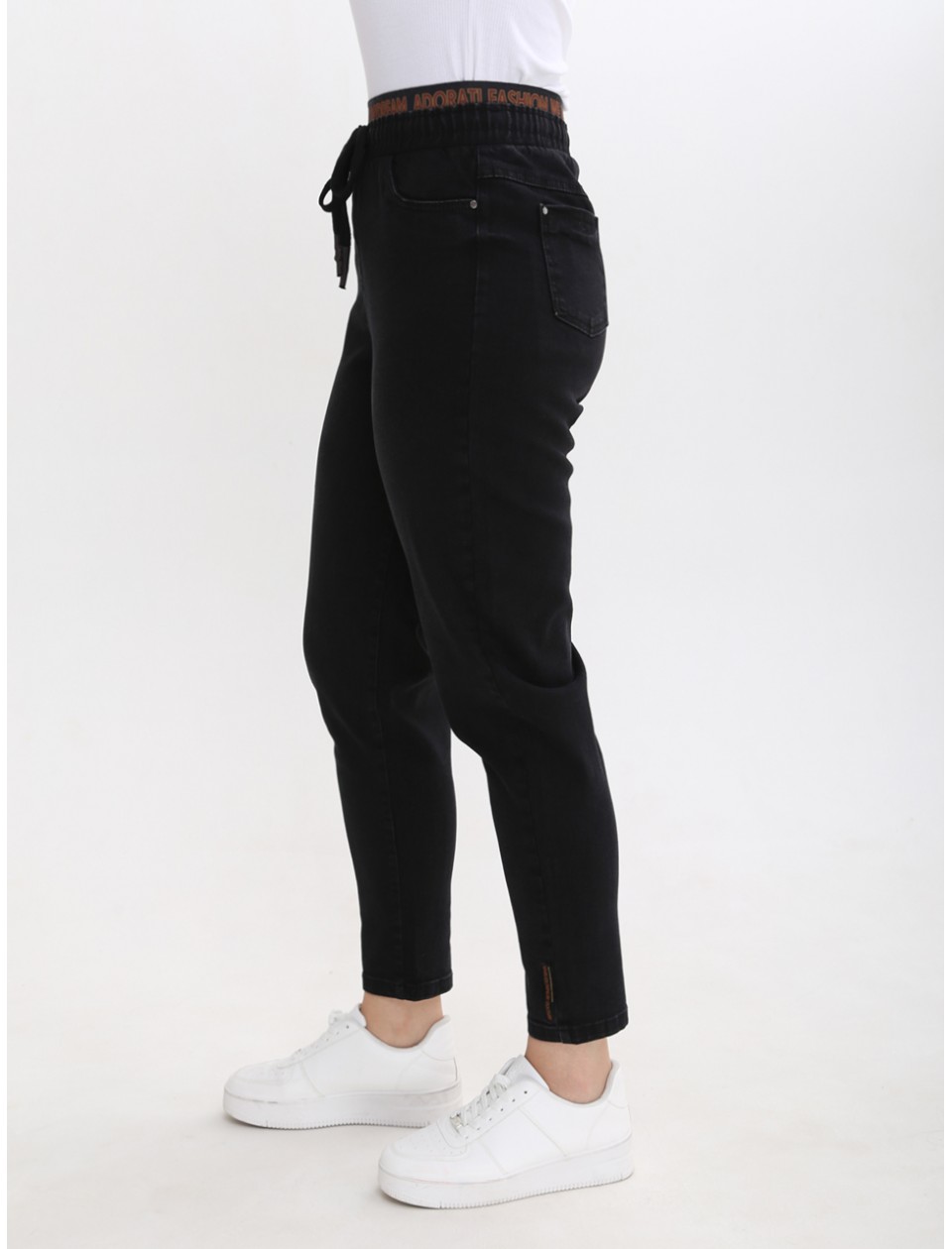 джинси S-li Adrt 7377-1 чор MOM+кул 36-42 Ж