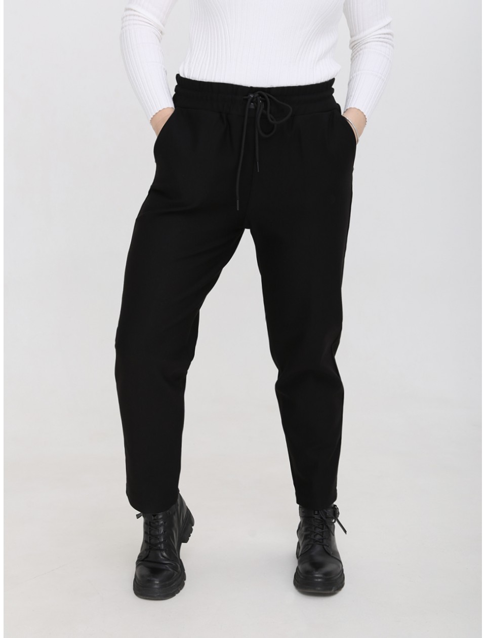 штани ут б/ S-li Crm 20057-B чор+кулс MOM  42-48 Ж