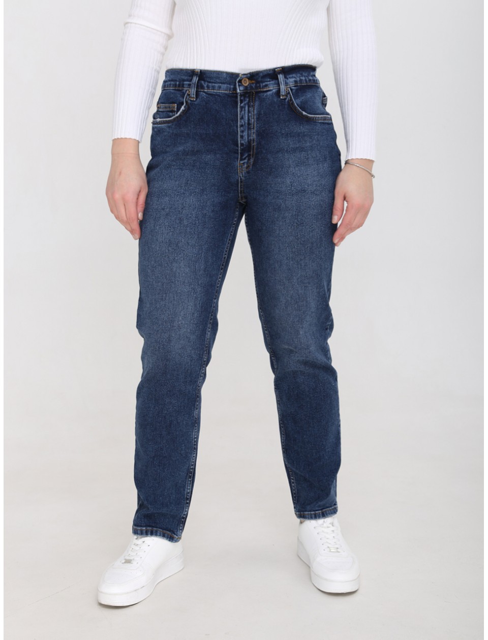 джинси ANG 3062-944 син+рзк МОМ 25-30/30Ж
