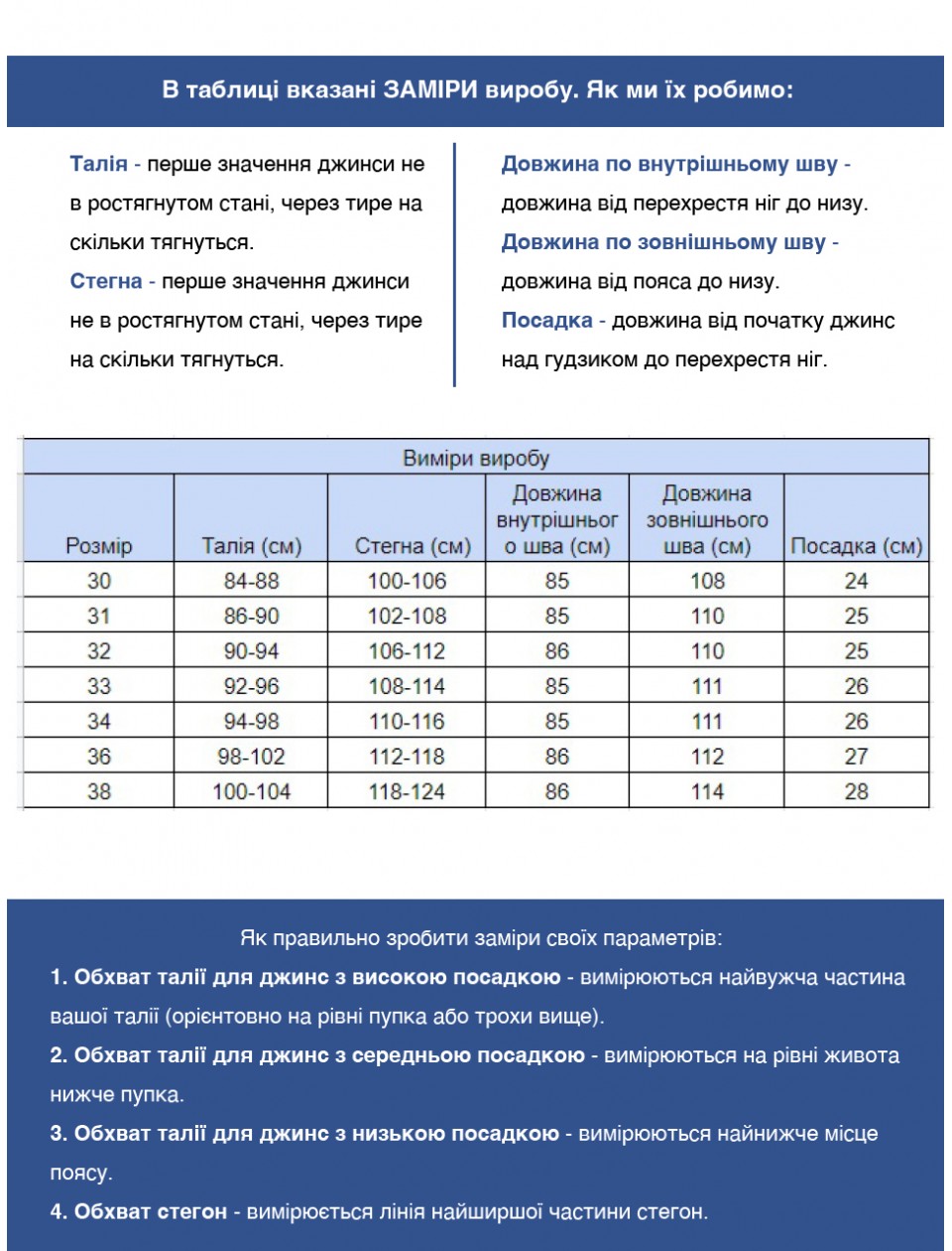 джинси Archls 4228-т синій сл 30-38 рм Ч           