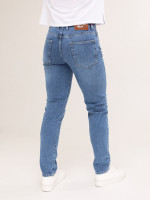 Джинсы женские светло-синие МОМ стрейчевые со средней посадкой  1001-w