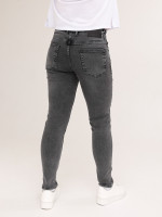 Джинси жіночі сірі варені слим великий розмір середня посадка 3664-W