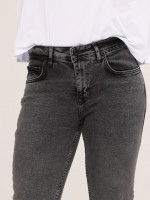 Джинси жіночі сірі варені слим великий розмір середня посадка 3664-W