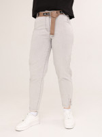 Джинсы женские бежевые МОМ летние  7437