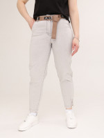 Джинсы женские бежевые МОМ летние  7437