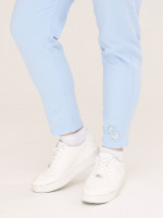 Штани жіночі блакитні МОМ тонкі на лаштунці 1303-2