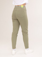 Штани жіночі хакі МОМ літні на лаштунці великий розмір 1303-В-3