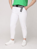 Штани жіночі білі МОМ літні укорочені 10168