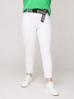 Штани жіночі білі МОМ літні укорочені 10168