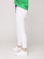 Штани жіночі білі МОМ літні укорочені 10168