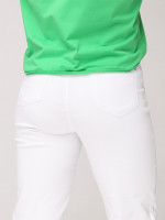 Штани жіночі білі МОМ літні укорочені 10168