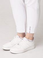 Штани жіночі білі МОМ літні укорочені 10168