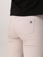 Брюки женские бежевые МОМ тонкие на кулиске  1313-1