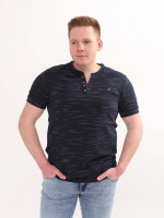 Футболка чоловіча темно-синя з мисом 1003-4-12