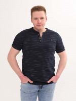 Футболка чоловіча темно-синя з мисом 1003-4-12