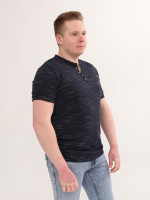 Футболка чоловіча темно-синя з мисом 1003-4-12