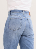 Джинсы женские прямые голубые с высокой посадкой  1465