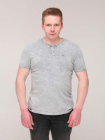 Футболка чоловіча світло-сіра однотонна з варінням 2111-2