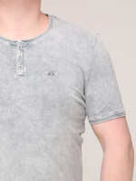 Футболка чоловіча світло-сіра однотонна з варінням 2111-2