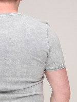 Футболка чоловіча світло-сіра однотонна з варінням 2111-2