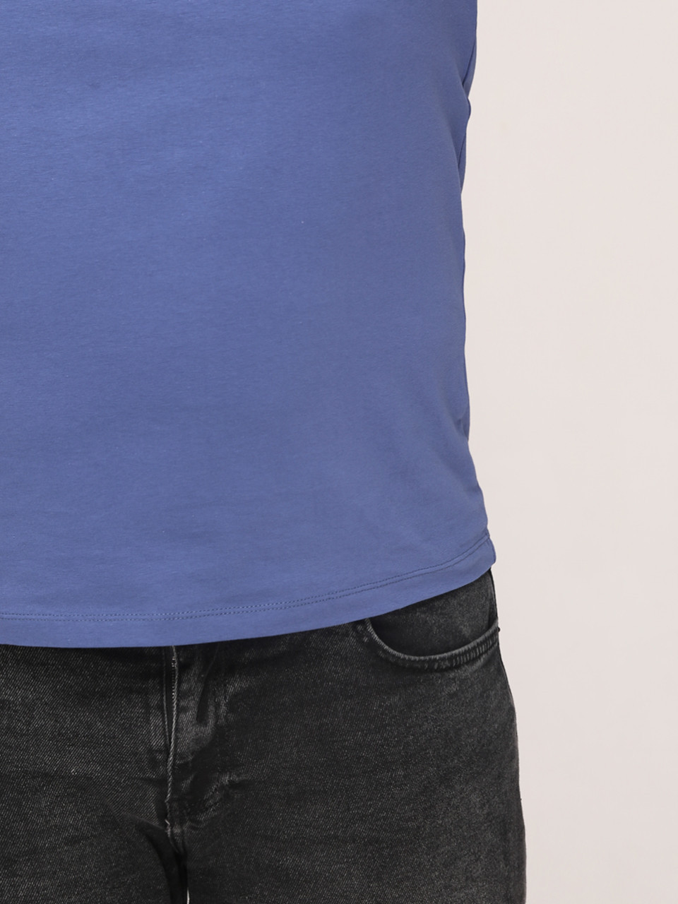 Поло чоловіче світло-синє однотонне з коміром 2115-1