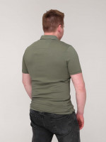 Поло чоловіче хакі однотонне з коміром 2115-2