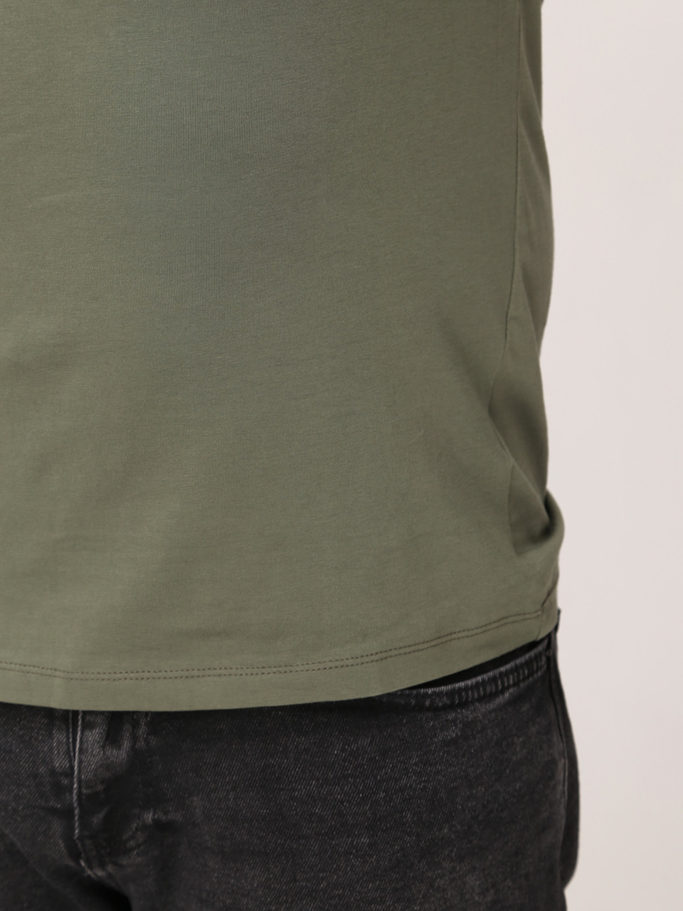 Поло чоловіче хакі однотонне з коміром 2115-2