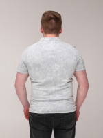 Поло чоловіче світло-сіре однотонне з варінням 6215-1