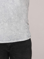 Поло чоловіче світло-сіре однотонне з варінням 6215-1