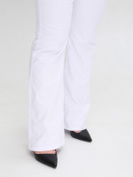 Брюки женские белые клеш с высокой посадкой  1342