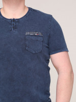 Футболка чоловіча темно-синя бавовняна з варінням 7031-3