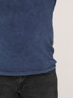 Футболка чоловіча темно-синя бавовняна з варінням 7031-3