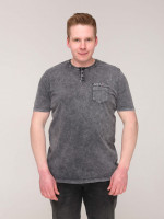 Футболка чоловіча темно-сіра пряма з варінням великий розмір 7031-В-2
