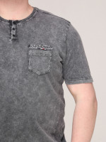 Футболка чоловіча темно-сіра пряма з варінням великий розмір 7031-В-2