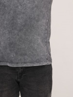 Футболка чоловіча темно-сіра пряма з варінням великий розмір 7031-В-2