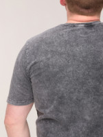 Футболка чоловіча темно-сіра пряма з варінням великий розмір 7031-В-2