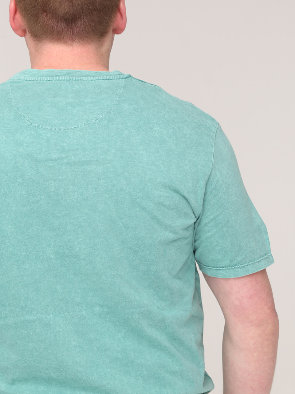 Футболка чоловіча зелена варена пряма з принтом 2116-1