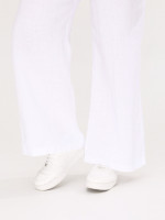 Штани жіночі білі лляні палаццо великий розмір 2225-В-2