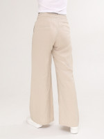 Штани жіночі бежеві лляні палаццо на кулісці 2225-1