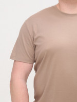 Футболка чоловіча бежева однотонна пряма 1976-1
