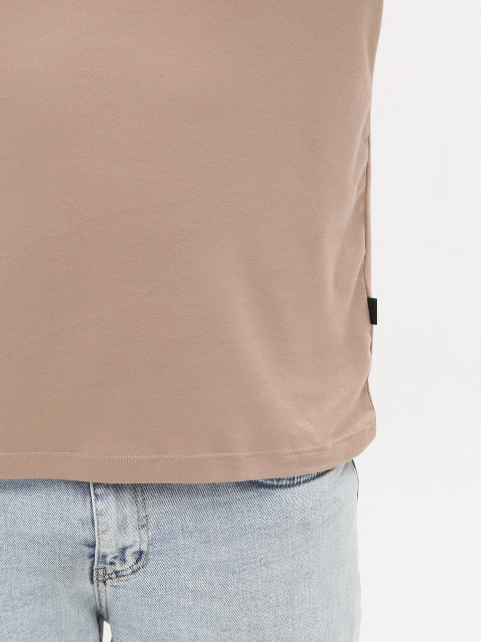 Футболка чоловіча бежева однотонна пряма 1976-1