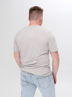 Футболка чоловіча світло-сіра пряма однотонна 1976-2