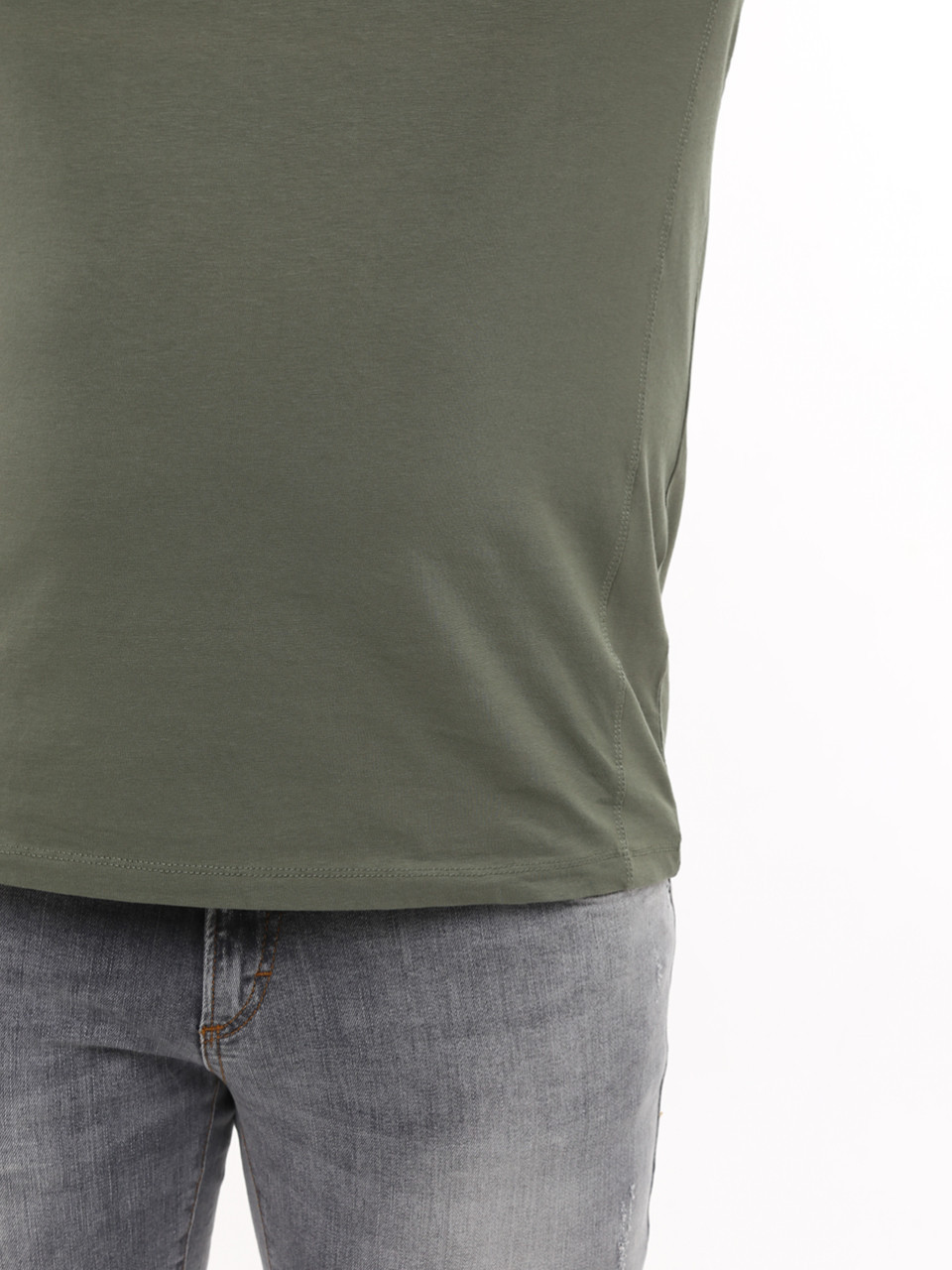 Футболка чоловіча хакі однотонна 8107-3