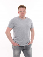 Футболка чоловіча сіра однотонна пряма 8107-8