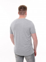 Футболка чоловіча сіра однотонна пряма 8107-8