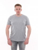 Футболка чоловіча сіра однотонна пряма 8107-8