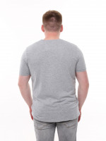 Футболка чоловіча сіра однотонна пряма 8107-8