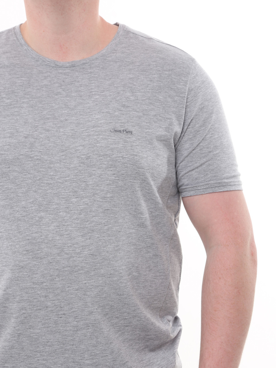Футболка чоловіча сіра однотонна пряма 8107-8