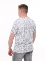 Футболка чоловіча біла з принтом великі розміри 2130-B-2