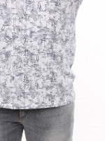 Футболка чоловіча біла з принтом великі розміри 2130-B-2